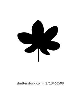 Super cute, charming leaf for spring, autumn, summer design. Funny, hand drawn vector illustration in doodle style for a poster, banner, print, menu, decoration, children’s playroom or greeting card.