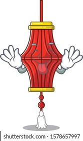 Super cute chinese paper lanterns cartoon design with Tongue out