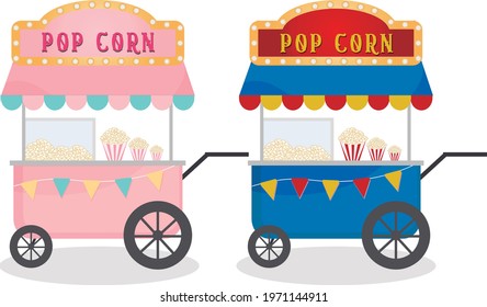 Super cute circus popcorn cart