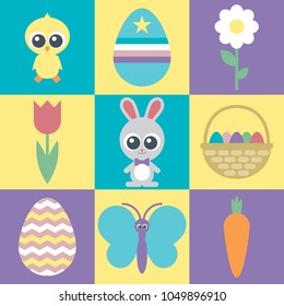 Super cute Easter icons for any design project.