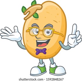 Super Cute Geek sprouted potato tuber cartoon character design