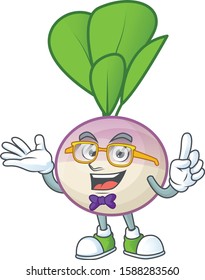 Super Cute Geek turnip cartoon character design