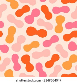 Super cute seamless pattern with multicolored shapes. Modern texture with cutout figures. Geometrical vector background