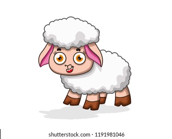super cute sheep illustration