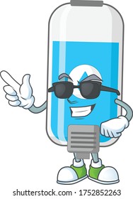 Super süße Tapete-Cartoon-Figur mit schwarzer Brille