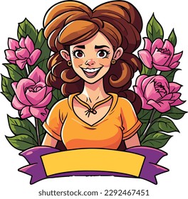 Super and cuteness mother day art vector
