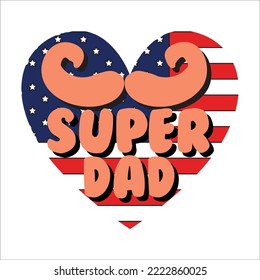 Super Dad American SVG Design
