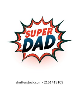 super dad in comic style background