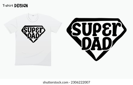 Regalos por el Día del Padre, Regalos para Padres, Diseño de citas con tipografía. Superdad, frase graciosa de la tipografía. Para pegatinas, camisetas, tazas, etc. Eps 10