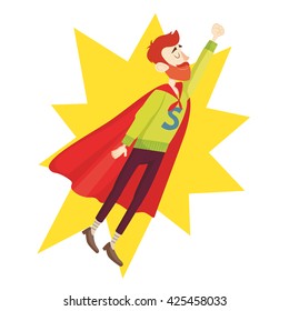 Super Dad. Father's Day Greeting Card. Vector illustration