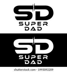 Super dad -  Happy Father's day vector illustartion - funny calligraphy for father's day or other. Good for t shirt print, card, poster, mug, and gift design.