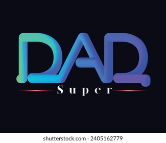 Super Dad - Happy Father's Day lettering. Handmade calligraphy vector illustration. Father's day card with crown. Good for t shirt, mug, scrap booking