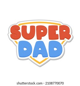 Super Dad Illustration Clip Art Design Shape. Father Superhero Silhouette Icon Vector.