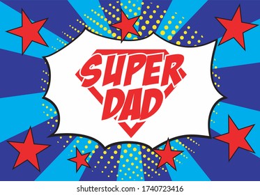 Ilustración de Super papá vector del día del padre