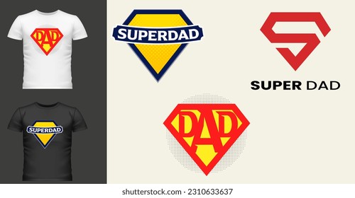 Super Dad Logo Superhero Vector Illustration Father Day shirt a T-shirt design 