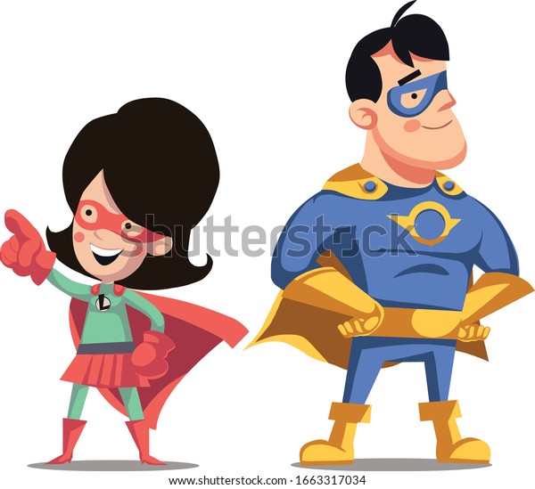 Super Dad Super Mom Trying Impress Stock Vector (royalty Free 