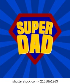 super dad shield red yellow and blue