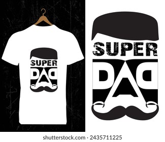 Diseño de camiseta con textura de súper papá