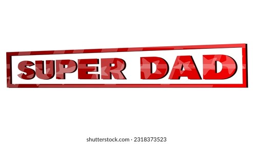 super dad vector illustration stickers