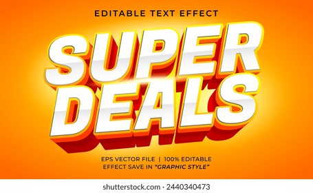 Plantilla de promoción de efecto de texto editable 3d Super deal