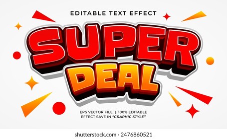 Super deal 3d editable text effect promotion template