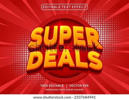  Super deal 3D editable text effect
