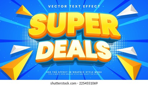 Super deal 3d editable vector text style effect
