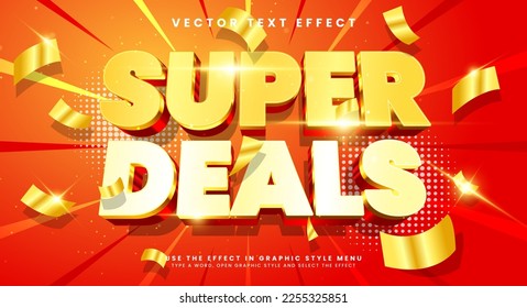 Super deal 3d editable vector text style effect