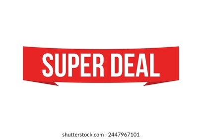 Super Deal Banner Design. Super Deal-Symbol. Flache Vektorillustration.