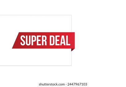 Super deal banner design. Super deal icon. Flat style vector illustration.