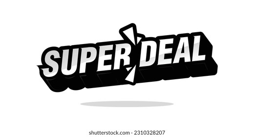 Super deal banner promotion, sale tag, banner template with blue background, Vector illustration. - Shutterstock ID 2310328207