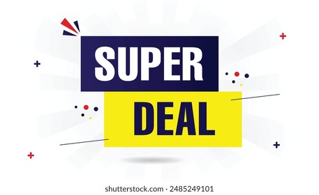 Super Deal Banner Template Design with White Background Unbeatable savings await! Discover our super deals on a sleek white backdrop Shop now and save big #super #deal #banner