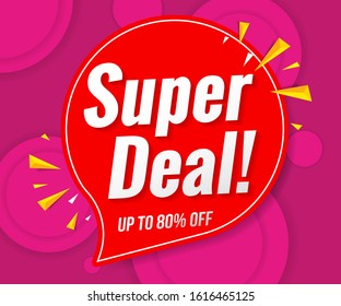 Super Deal Banner Template Red