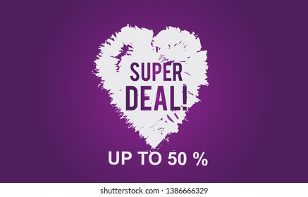 Super deal Design for business. Discount Banner Promotion Template