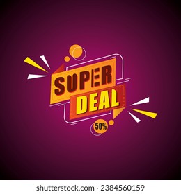 Super Deal Design. Ilustración vectorial.