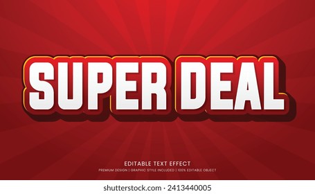 super deal editable text effect template for business promotion sale banner