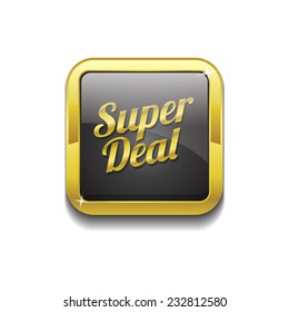 Super Deal Gold Vector Icon Button