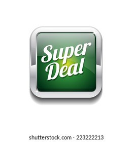 Super Deal Green Vector Icon Button