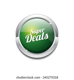 Super Deal Green Vector Icon Button