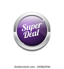 Super Deal Purple Vector Icon Button