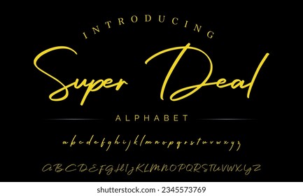 Super Deal Signature Font Calligraphy Logotype Script Brush Font Type Font lettering handwritten