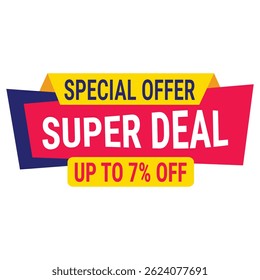 super deal special offer up to 80 off banner advertising poster design vector