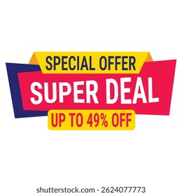 super deal special offer up to 80 off banner advertising poster design vector