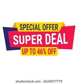 super deal special offer up to 80 off banner advertising poster design vector