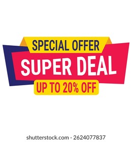 super deal special offer up to 80 off banner advertising poster design vector