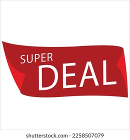 Super Deal Tag With Red Background For Business. - Shutterstock ID 2258507079