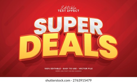 Super deal text effect, editable text style effect