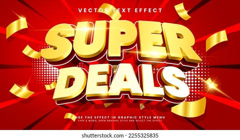 Super deals 3d editable vector text style effect, suitable for promotion product name