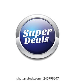 Super Deals Blue Vector Icon Button