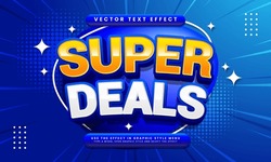 Super Deals Editable Text Style Effect Themed Sales Promotion